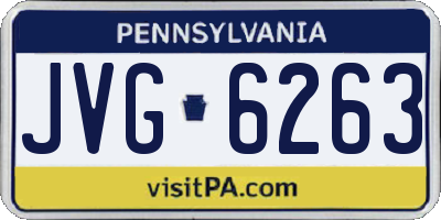PA license plate JVG6263