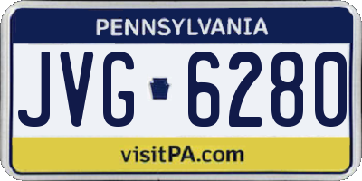PA license plate JVG6280