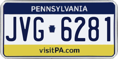 PA license plate JVG6281