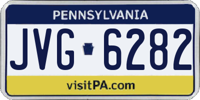 PA license plate JVG6282