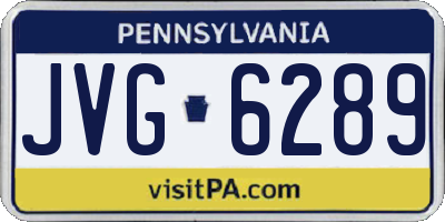 PA license plate JVG6289