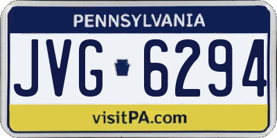 PA license plate JVG6294