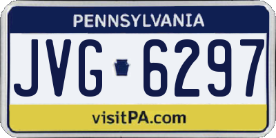 PA license plate JVG6297