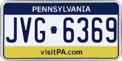 PA license plate JVG6369