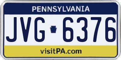 PA license plate JVG6376