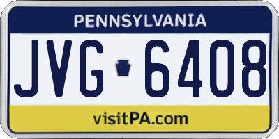 PA license plate JVG6408