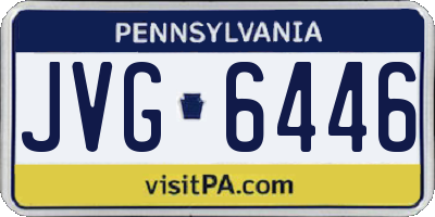 PA license plate JVG6446
