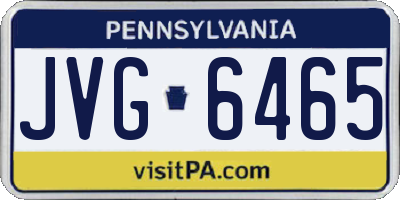 PA license plate JVG6465