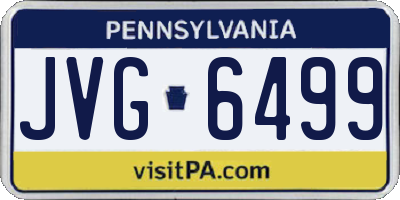 PA license plate JVG6499