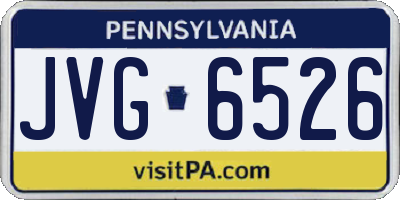 PA license plate JVG6526