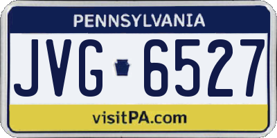PA license plate JVG6527