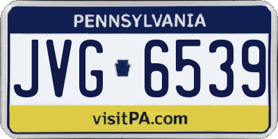 PA license plate JVG6539
