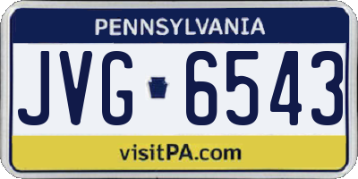 PA license plate JVG6543