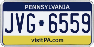 PA license plate JVG6559