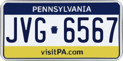 PA license plate JVG6567