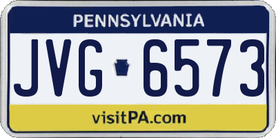 PA license plate JVG6573