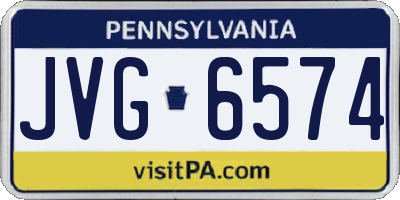PA license plate JVG6574