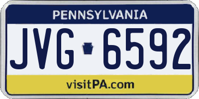 PA license plate JVG6592