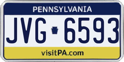PA license plate JVG6593
