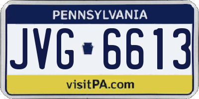 PA license plate JVG6613