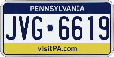 PA license plate JVG6619