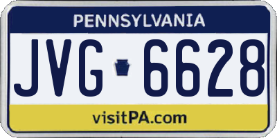 PA license plate JVG6628