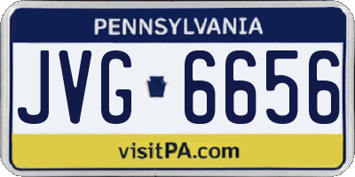 PA license plate JVG6656