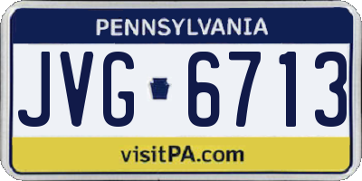 PA license plate JVG6713