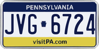 PA license plate JVG6724