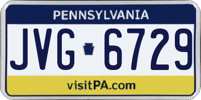 PA license plate JVG6729