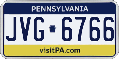 PA license plate JVG6766
