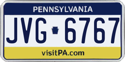 PA license plate JVG6767