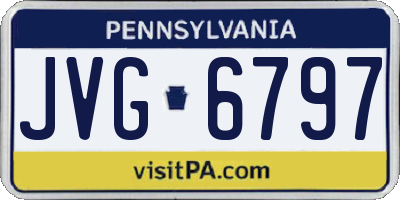 PA license plate JVG6797
