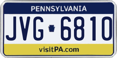 PA license plate JVG6810