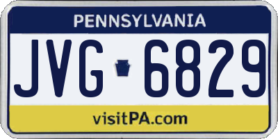 PA license plate JVG6829