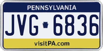 PA license plate JVG6836