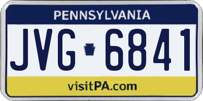PA license plate JVG6841