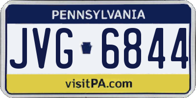 PA license plate JVG6844