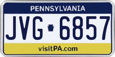 PA license plate JVG6857