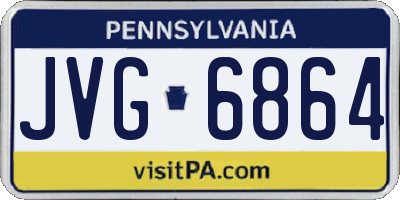 PA license plate JVG6864