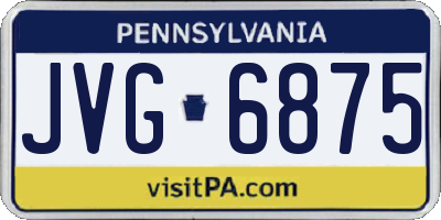 PA license plate JVG6875