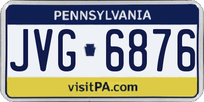PA license plate JVG6876