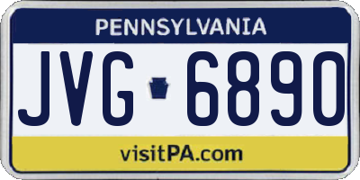 PA license plate JVG6890
