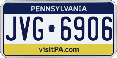 PA license plate JVG6906
