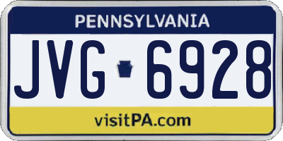 PA license plate JVG6928