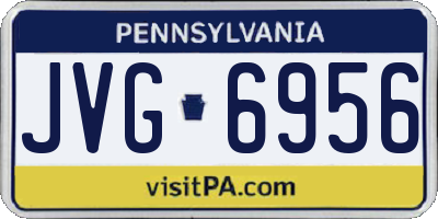 PA license plate JVG6956