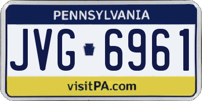PA license plate JVG6961