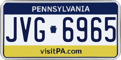 PA license plate JVG6965
