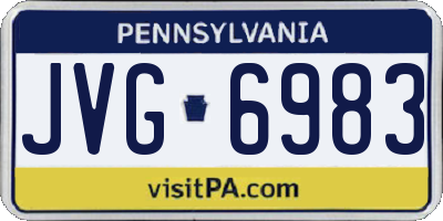 PA license plate JVG6983