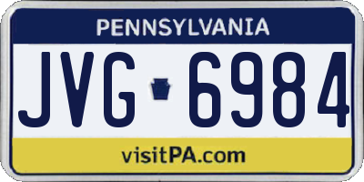 PA license plate JVG6984